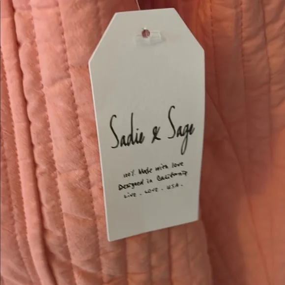 NWT Sadie & Sage Coral Boxy OversizedQuilted Jacket - Picture 5 of 6